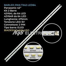 KIT 2 BARRE STRIP 64 LED TV