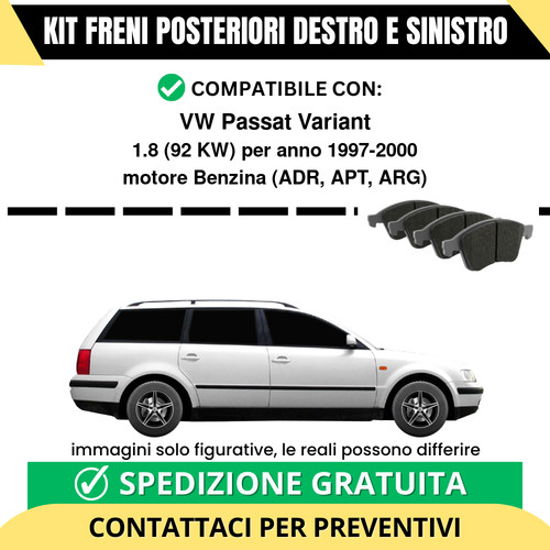 Pastiglie freno posteriori - freno, vw