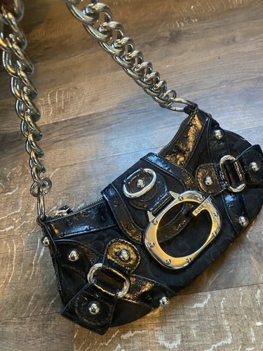Borsa monogramma nera vintage - nera,