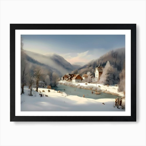Villaggio inverno stampe - d'inverno, 6