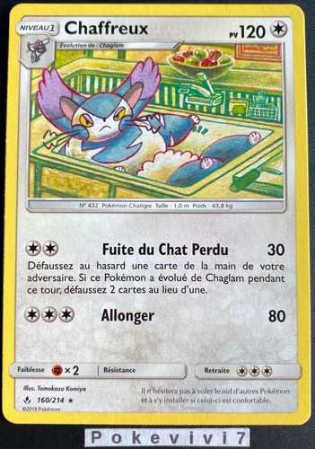 Carte pokemon chaffreux - carte,
