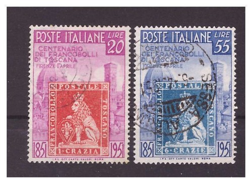 Francobolli toscana 1951 - di, --