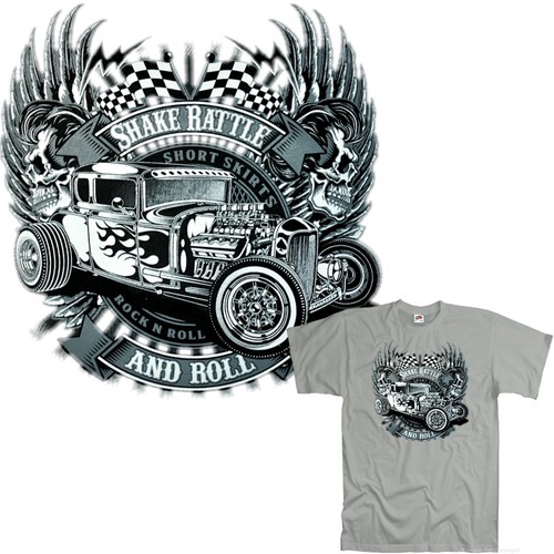 Hot rod biker shirt kustom - rod,