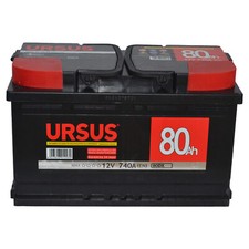 Batteria auto Ursus 80 Ah Dx 12V pronta all’uso con maniglia 31x17.5x19 cm