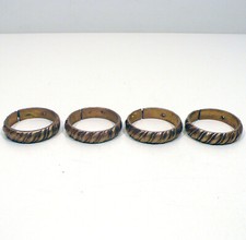 Lotto 4 anelli deco' ottone