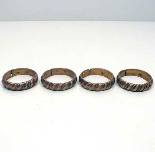 Lotto anelli deco - anelli, ottone