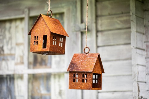 Edelrost lichterhaus 2er set - lichterhaus,