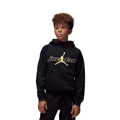 Felpa jordan nera logo oro - jordan,