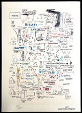 Jean-Michel Basquiat Litografia [COA originale firmata a penna] numerata a mano