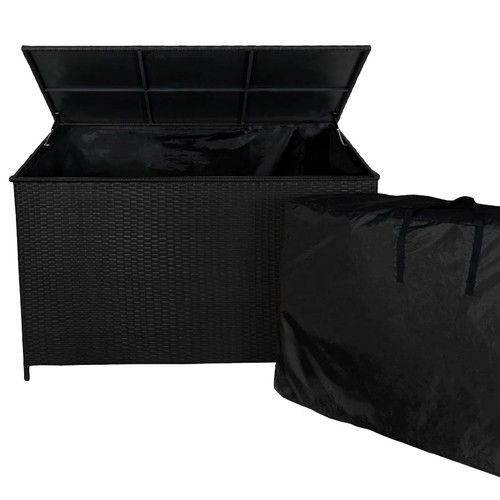 Rattan box giardino nero - rattan, da