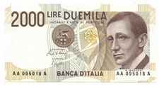 2000 LIRE GUGLIELMO MARCONI PRIMA SERIE TRIPLA A 24/10/1990 FDS-/FDS