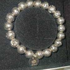 bracciale unisex in pietra lavica argento 