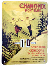 CHAMONIX MONT-BLANC CALENDARIO PERPETUO METALLO/LATTA  ANNI '70