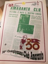 30' compleanno CLUB AMARANTO LIVORNO CALCIO FOOTBALL ARDENZA 1996 vintage ultras