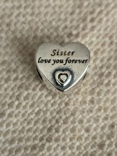 Charm 'sorella' in argento