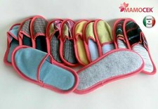 CIABATTE Pantofole panno stoffa donna uomo n.34-47 inverno estate made Italy