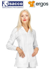 Isacco Casacca BARCELLONA Manica Lunga Cerniera Camice Estetista Domestica Donna
