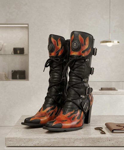 Stivali rock malicia flame - malicia,