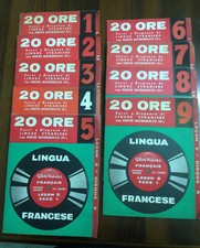 Corso di francese in 9 dispense 20 ORE con dischi microsolco  33 1/2 1962 