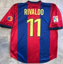 Maglia Barcellona FC Rivaldo match worn edizione camisa vestida