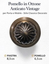 Pomello in Ottone Anticato