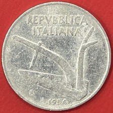 Moneta lire 1954 spighe - moneta,