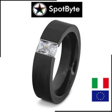Anello uomo full black opaco - black,