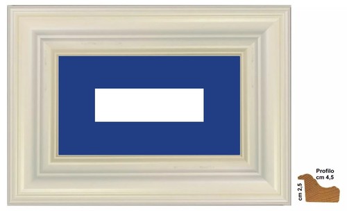 Cornice legno bianca a - in,