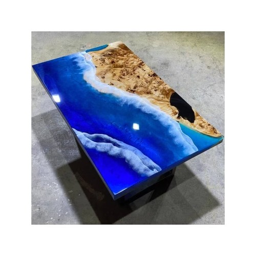 Ocean blue epoxy - table,