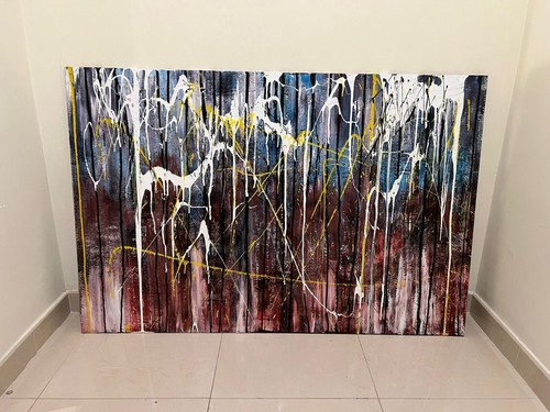 Painting tempera plywood - painting,