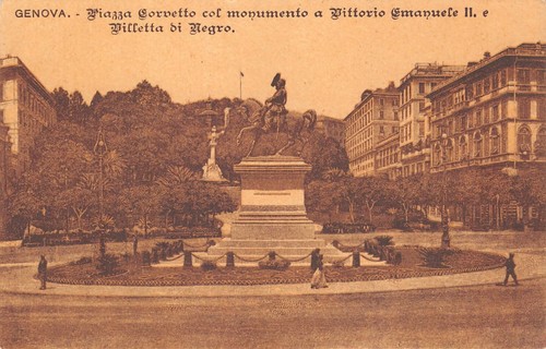 Cartolina genova piazza - cartolina,
