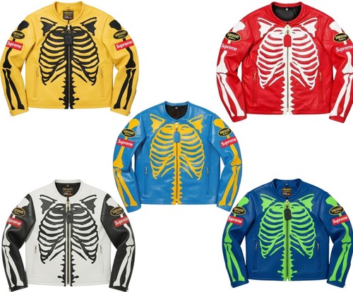Giacca pelle scheletro stile