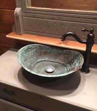 Mini lavandino bagno piccolo verde patina invecchiato rame ossidato lavabo