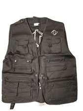 Gilet Uomo Multitasche Vintage Italia1 Nero Nuovo