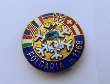 Folgaria sci alpe Cimbra Montagna Spilla smalti Labor distintivo medaglia