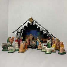 Presepe vintage in gesso/gesso