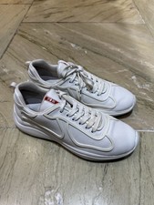 Prada America’s Cup Sport pelle tripla bianca taglia UK 7 EU 41