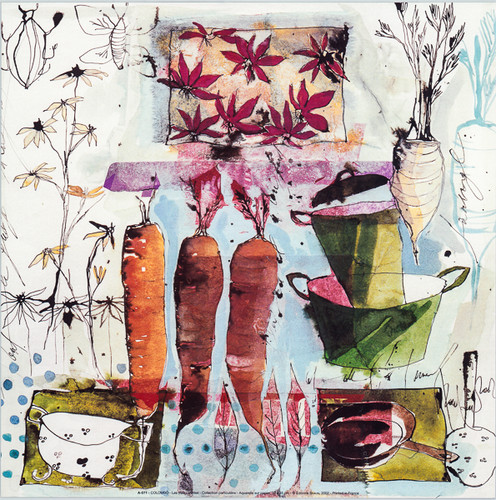 Cucina collage art - collage, rougets