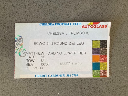 Biglietto partita chelsea - partita, v