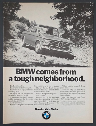1970 stampa annuncio bmw - stampa,