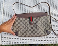 Borsa originale Gucci GG Supreme con tracolla, vintage anni 80/90