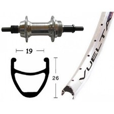 ruota posteriore completa 28 x