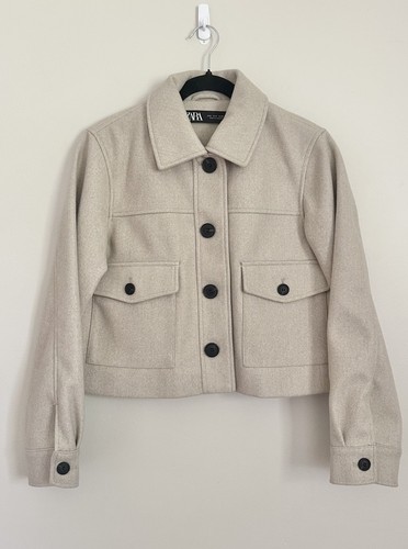 Giacca shacket zara beige - giacca,