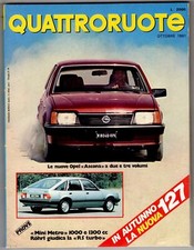 QUATTRORUOTE - N 312, OTTOBRE - 1981