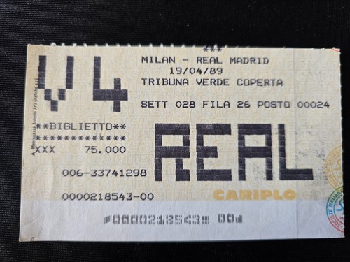 Biglietto ticket milan 0 - milan, 5-0