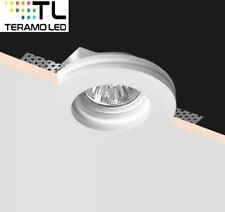 STOCK Porta Faretto in Gesso Tondo Slim Incluso Di Portalampada GU10 