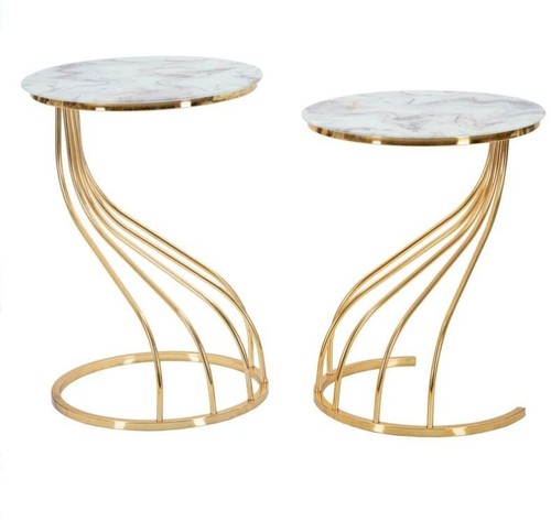 Coppia tavolini con struttura - con,