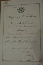 WW1 PNF ATTESTATO CONCESSIONE