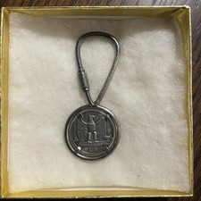 Portachiavi con moneta aquilotto da LIRE 5-R 1929 Italia in scatola vintage oro