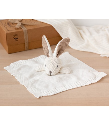 Doudou neonato cotone coniglio - doudou,